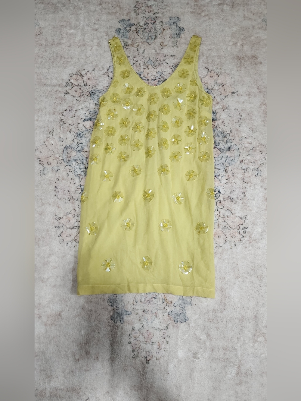 French Connection Light Green Embellished Dress